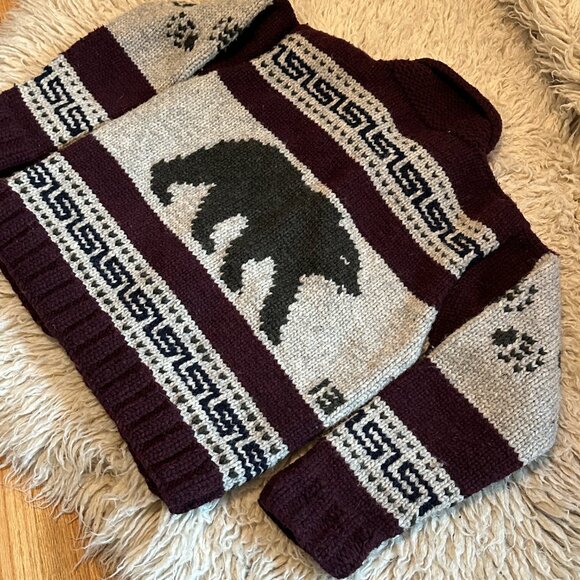 C.C. Filson Cowichan Hand-Knit Wool Bear Cub Sweater Men’s Medium - Picture 3 of 10